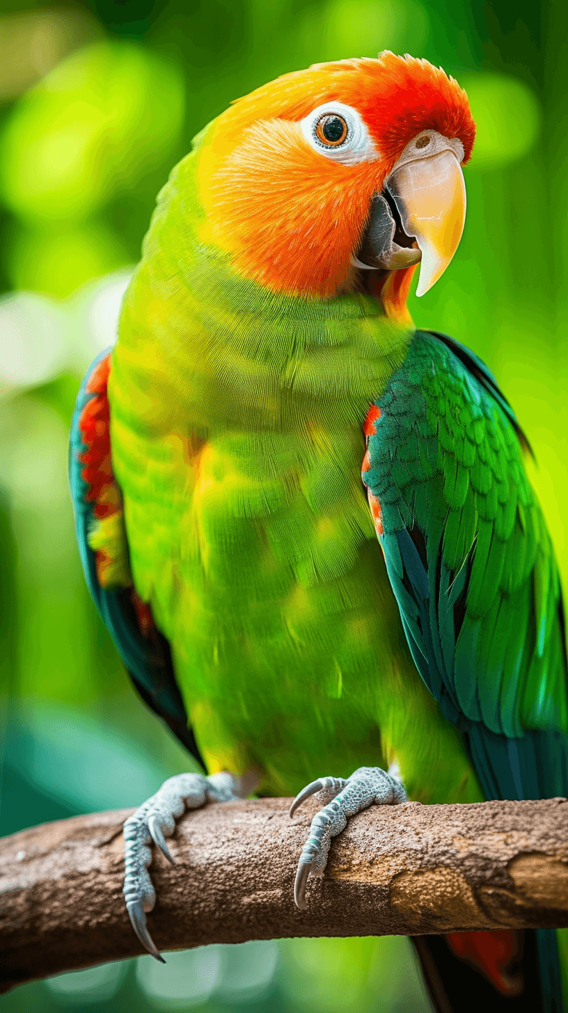 a-green-and-orange-parrot