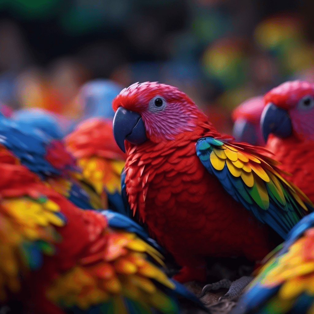 colorful-parrots-with-amazing-view