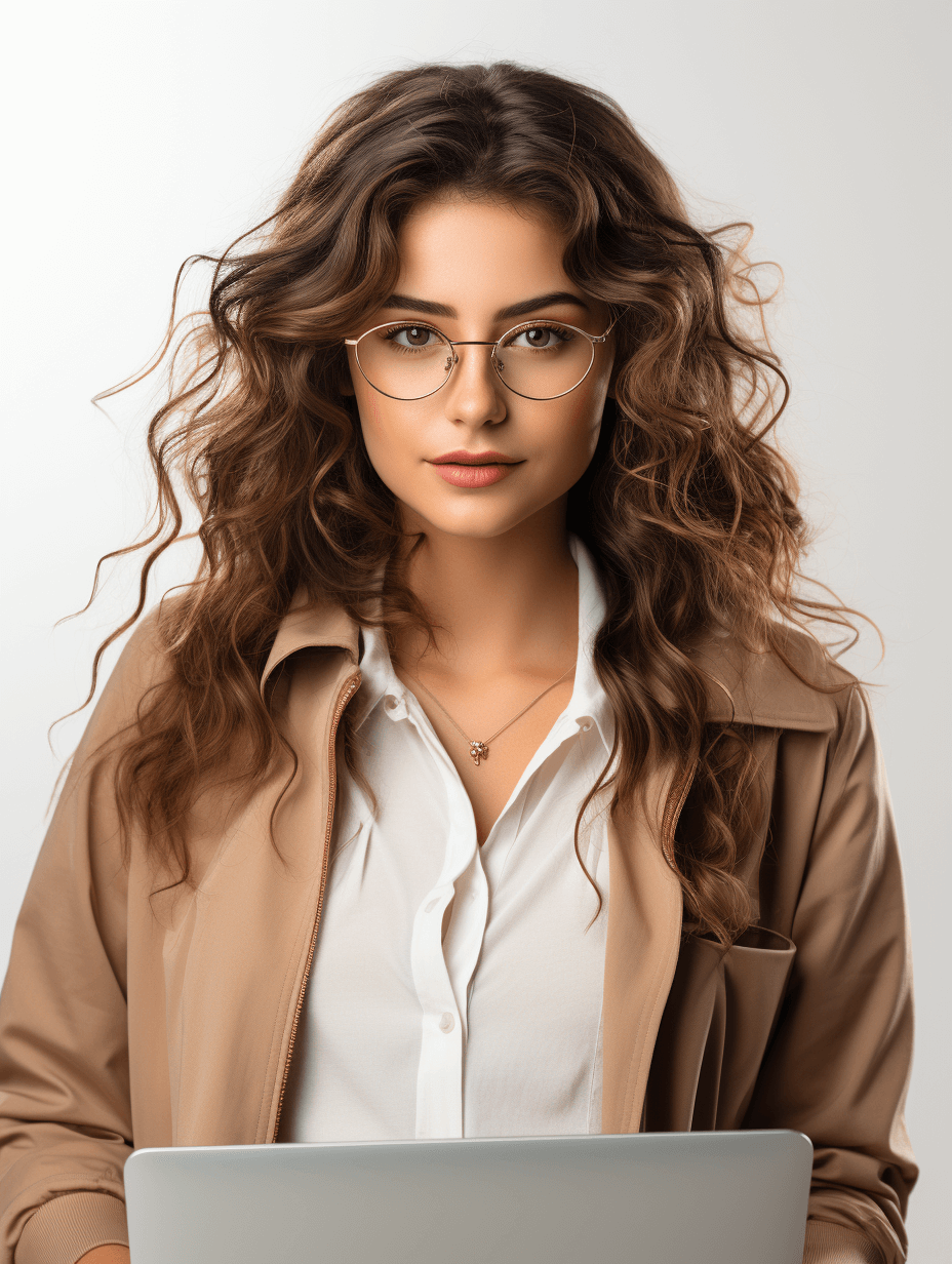 a-curly-hair-working-women