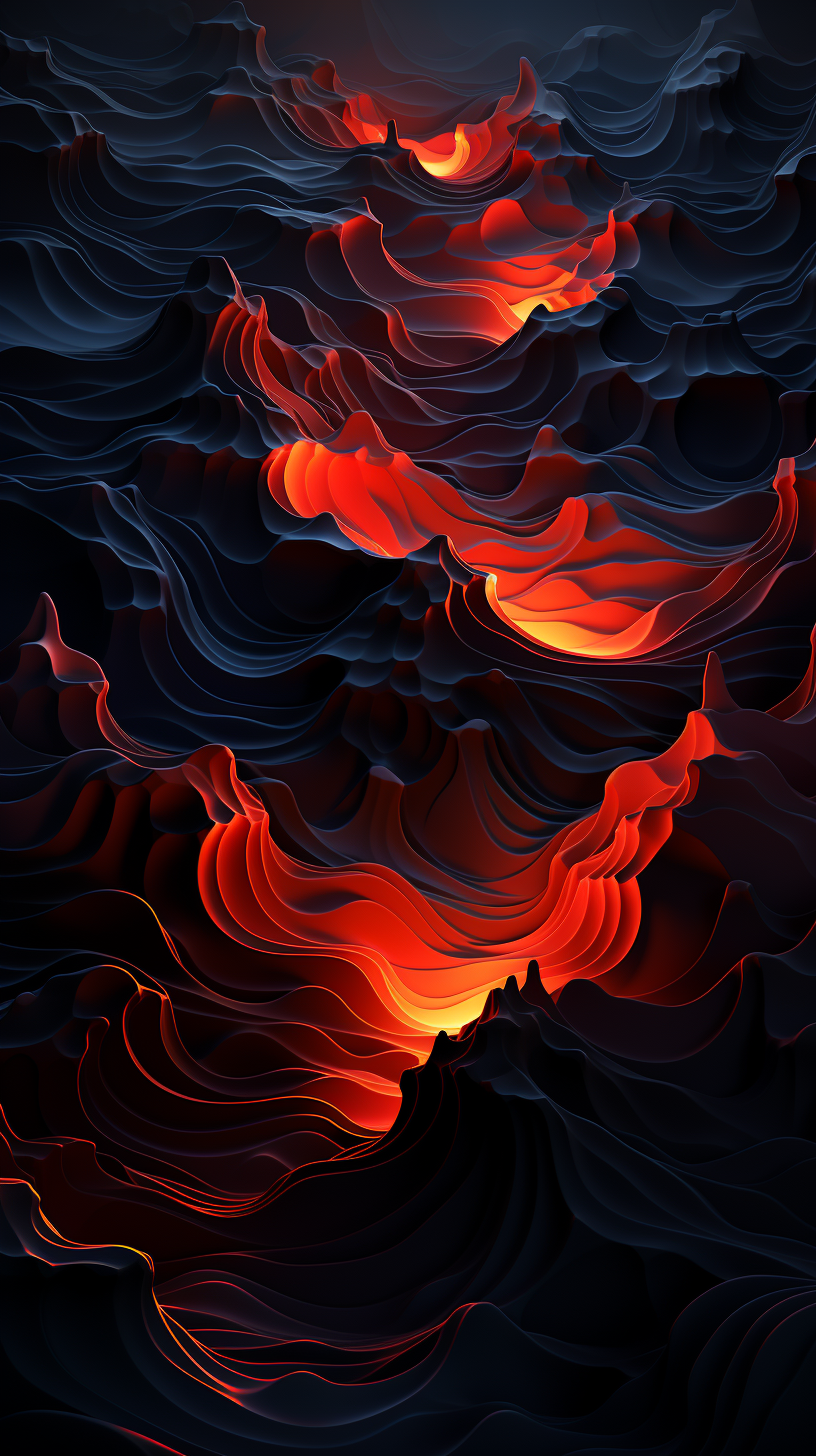 a-red-and-black-lava-flow